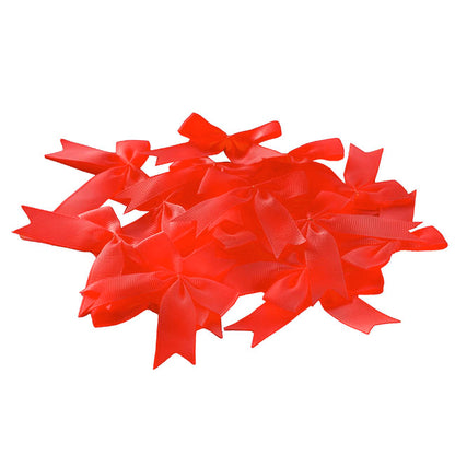 Pre-Made Ribbon Bow Grosgrain Red Pack 24 (15mmx5cm)