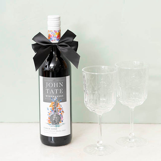 Pre-Made Bow Satin 25mm & Elastic Loop Pk6 Black (10*11cm)