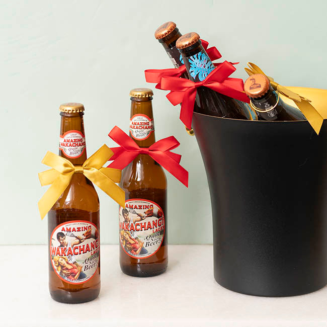 Pre-Made Bow Satin 15mm & Elastic Tie Pk6 Red Gold (10*8cm)