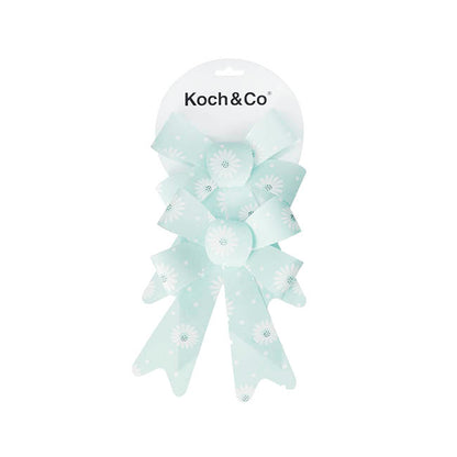 Pre-Made Bow Fabric Top Daisy Delight Blue Pack 2 (14x19cm)