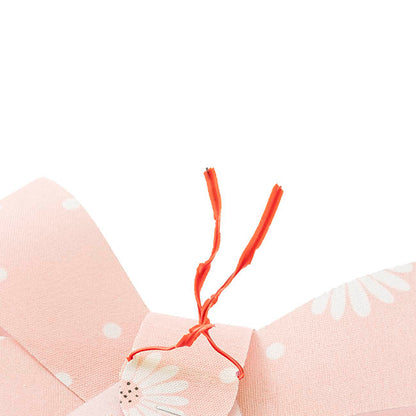 Pre-Made Bow Fabric Top Daisy Delight Blush Pack 2 (14x19cm)