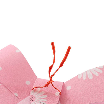 Pre-Made Bow Fabric Top Daisy Delight Pink Pack 2 (14x19cm)