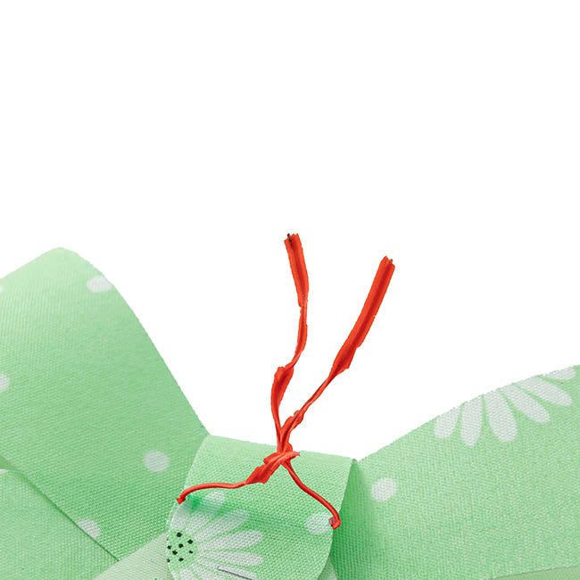 Pre-Made Bow Fabric Top Daisy Delight Green Pack 2 (14x19cm)