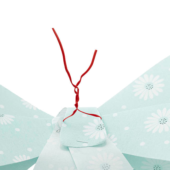 Pre-Made Bow Fabric Top Daisy Delight Blue (28x37cm)