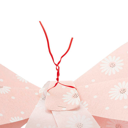 Pre-Made Bow Fabric Top Daisy Delight Blush (28*37cm)