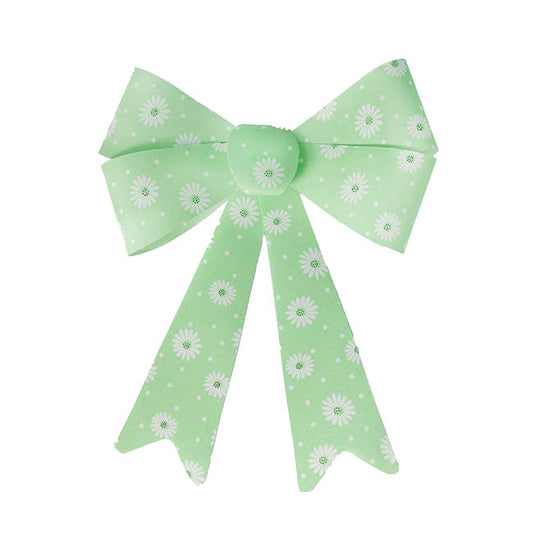 Pre-Made Bow Fabric Top Daisy Delight Green (28*37cm)