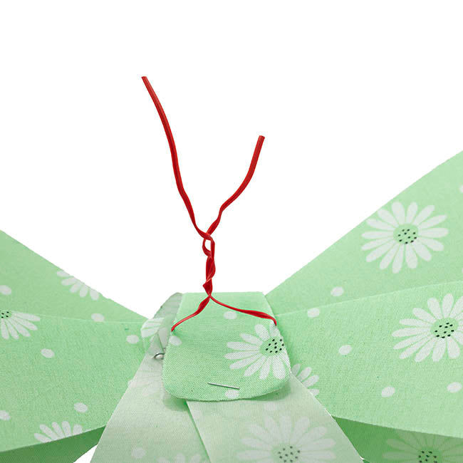 Pre-Made Bow Fabric Top Daisy Delight Green (28*37cm)
