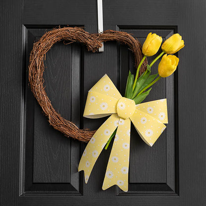 Pre-Made Bow Fabric Top Daisy Delight Lemon (28*37cm)