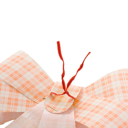 Pre-Made Bow Fabric Top Checkers Just Peachy Pack 2(14x19cm)