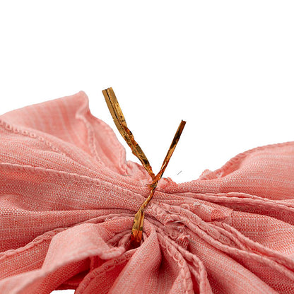 Pre-Made Bow Rusitc Linen 6 Loops Country Pink (20x26cm)