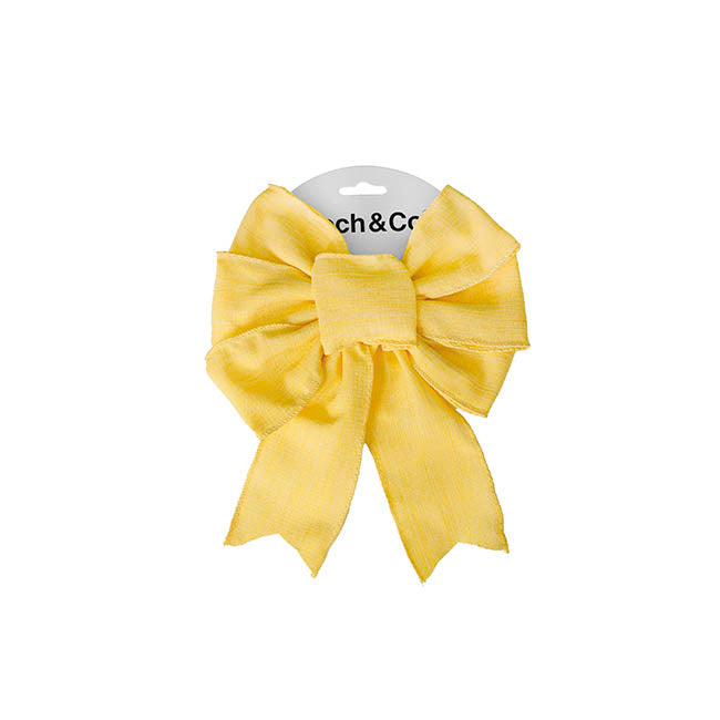 Pre-Made Bow Rustic Linen 6 Loops Lemoniscious (20x26cm)