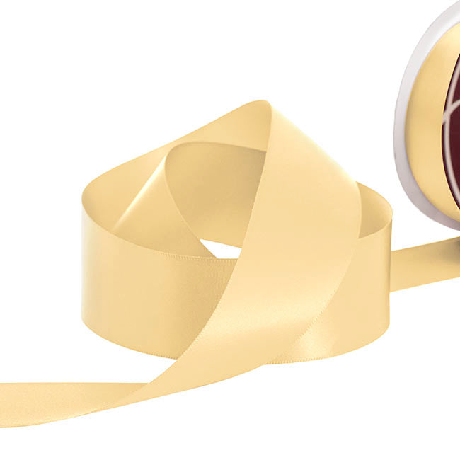 Ribbon Satin Deluxe Double Faced Butter Neutral (38mmx30m)