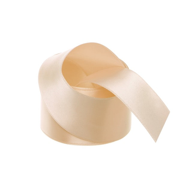 Ribbon Satin Deluxe Double Faced Champagne (38mmx25m)