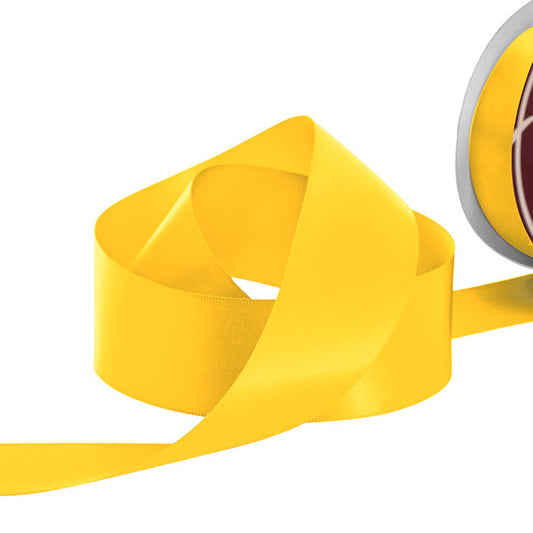 Ribbon Satin Deluxe Double Faced Mid Yellow (38mmx30m)