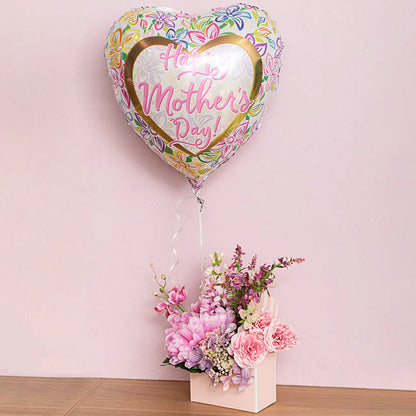 Foil Balloon 17"(42.5cm Dia) Happy Mother's Day Heart
