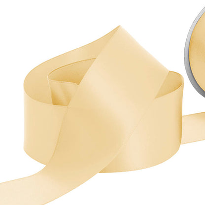 Ribbon Satin Deluxe Double Faced Butter Neutral (50mmx30m)