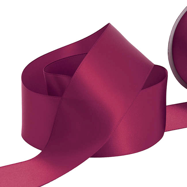 Ribbon Satin Deluxe Double Faced Burgundy (50mmx30m)