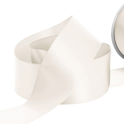 Ribbon Satin Deluxe Double Faced Bridal White (50mmx30m)