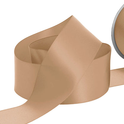 Ribbon Satin Deluxe Double Faced Milk Coffee (50mmx30m)