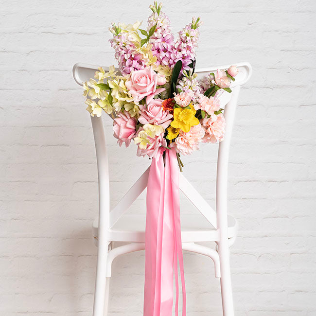 Ribbon Satin Deluxe Double Faced Mid Pink (50mmx25m)