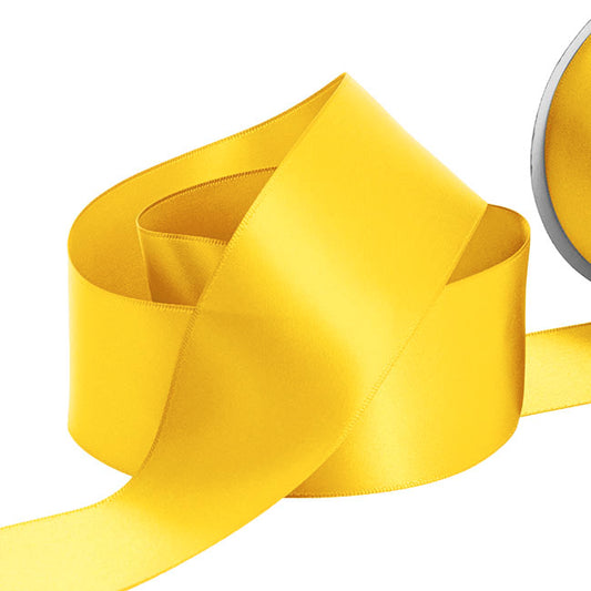 Ribbon Satin Deluxe Double Faced Mid Yellow (50mmx30m)