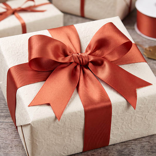 Ribbon Satin Deluxe Double Faced Burnt Ochre (50mmx30m)