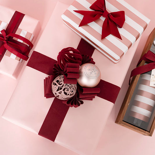 Ribbon Deluxe Velvet Cut Edge Deep Red (50mmx20m)