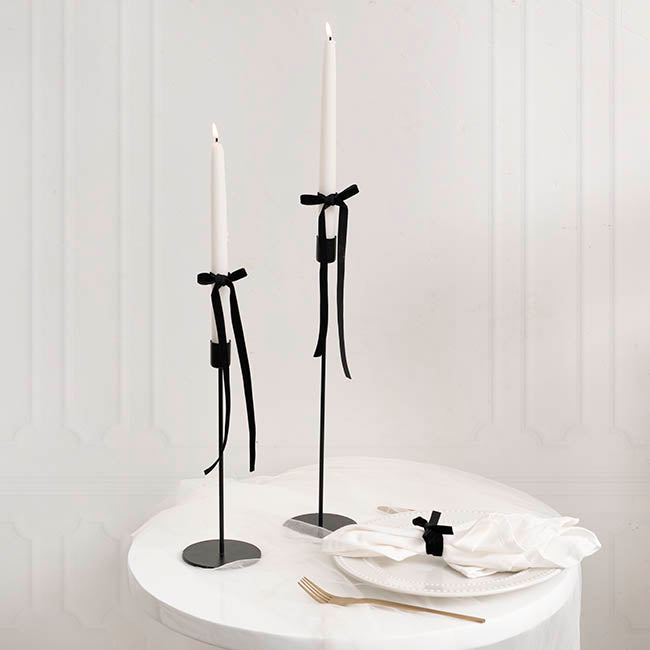 Ribbon Premium Plush Velvet Woven Edge Black (10mmx20m)