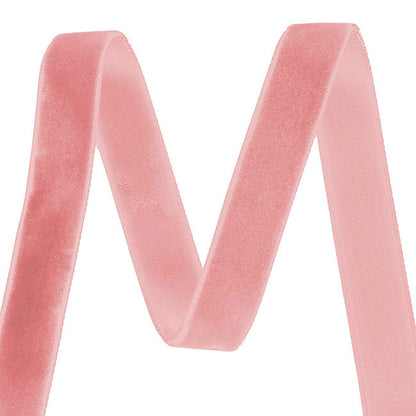 Ribbon Premium Plush Velvet Woven Edge Baby Pink (15mmx20m)