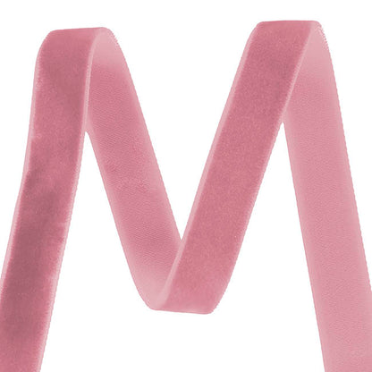 Ribbon Premium Plush Velvet Woven Edge Dusty Pink (15mmx20m)