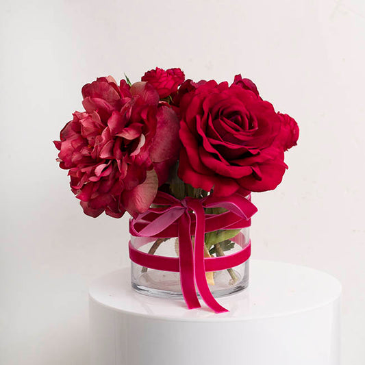 Ribbon Premium Plush Velvet Woven Edge Fuchsia (15mmx20m)