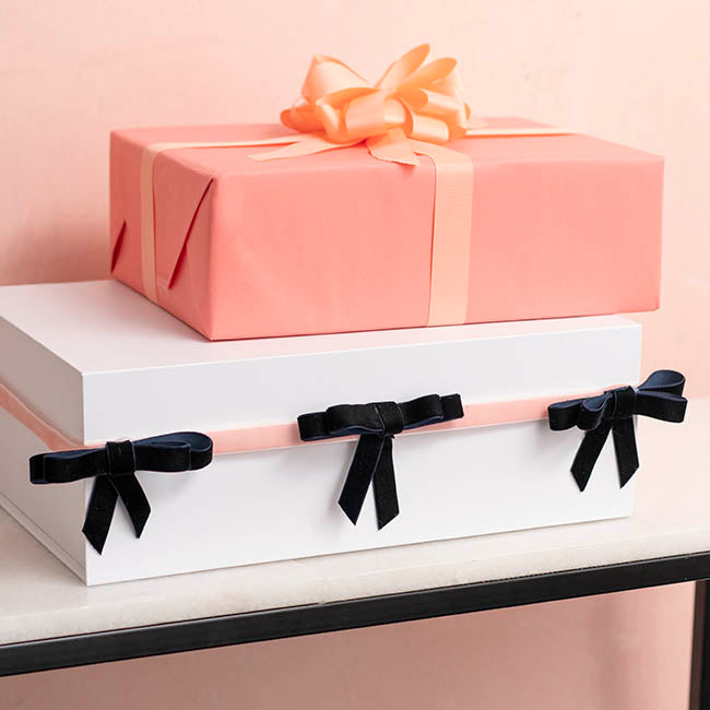 Ribbon Premium Plush Velvet Woven Edge Navy Blue (15mmx20m)