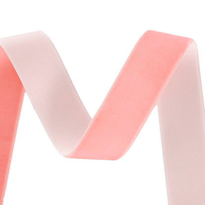 Ribbon Premium Plush Velvet Woven Edge Baby Pink (25mmx20m)