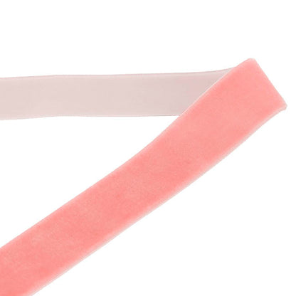 Ribbon Premium Plush Velvet Woven Edge Baby Pink (25mmx20m)