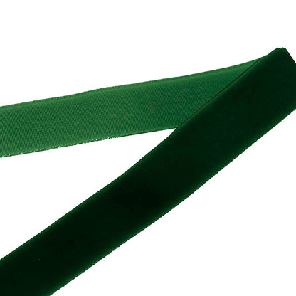 Ribbon Premium Plush Velvet Woven Forest Green (25mmx20m)
