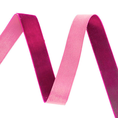 Ribbon Premium Plush Velvet Woven Edge Fuchsia (25mmx20m)