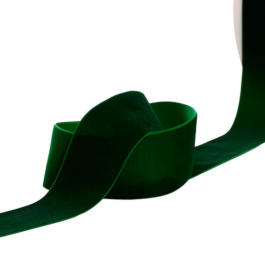 Ribbon Premium Plush Velvet Woven Forest Green (50mmx20m)