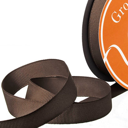 Ribbon Plain Grosgrain Chocolate