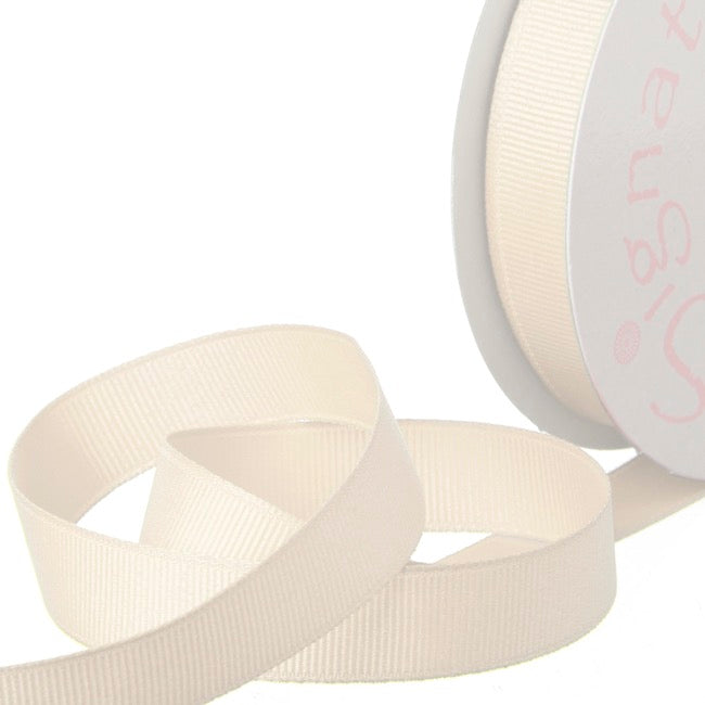 Ribbon Plain Grosgrain Cream (15mmx20m)