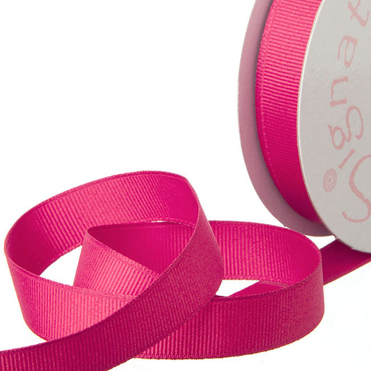 Ribbon Plain Grosgrain Hot Pink (15mmx20m)