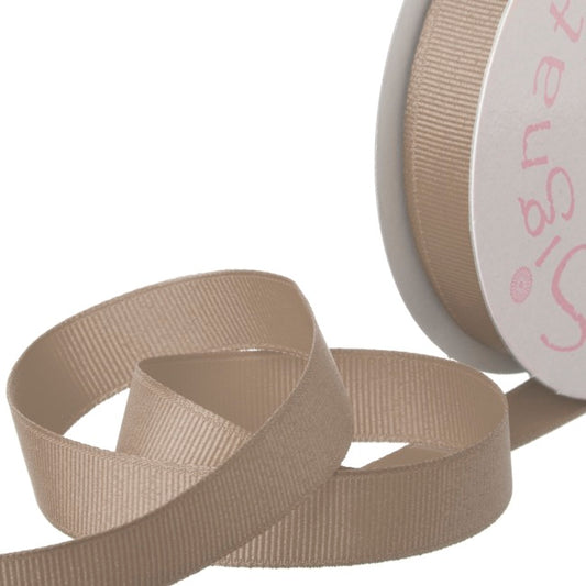Ribbon Plain Grosgrain Latte (15mmx20m)