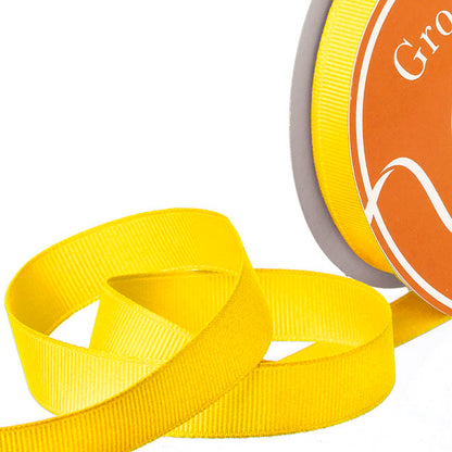 Ribbon Plain Grosgrain Mid Yellow (15mmx30m)
