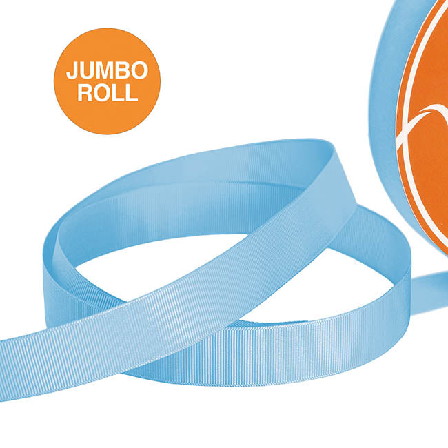 Jumbo Bulk Ribbon Grosgrain Plain Baby Blue (25mmx100yd)