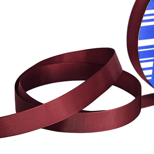Jumbo Bulk Ribbon Grosgrain Plain Burgundy (25mmx100m)