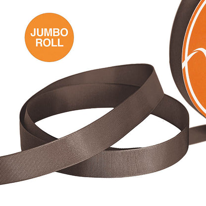 Jumbo Bulk Ribbon Grosgrain Plain Chocolate (25mmx100yd)