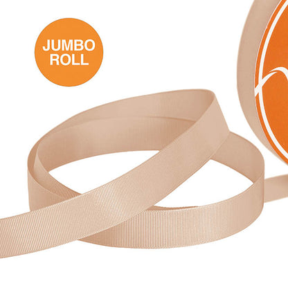 Jumbo Bulk Ribbon Grosgrain Plain Milk Coffee (25mmx100yd)