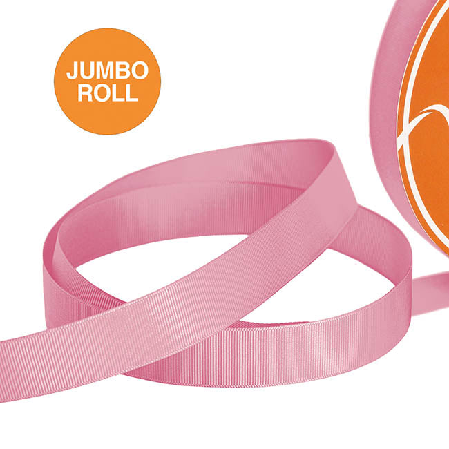 Jumbo Bulk Ribbon Grosgrain Plain Dusty Pink (25mmx100yd)