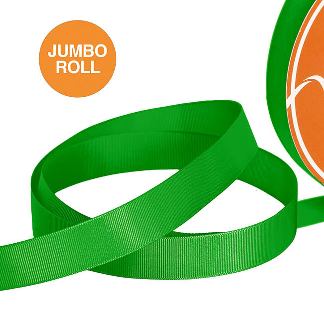 Jumbo Bulk Ribbon Grosgrain Plain Emerald Green (25mmx100yd)
