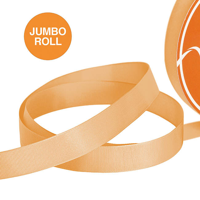 Jumbo Bulk Ribbon Grosgrain Plain Gold (25mmx100yd)