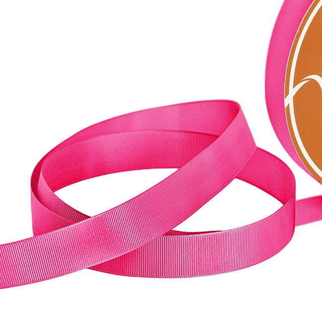 Jumbo Bulk Ribbon Grosgrain Plain Hot Pink (25mmx100yd)